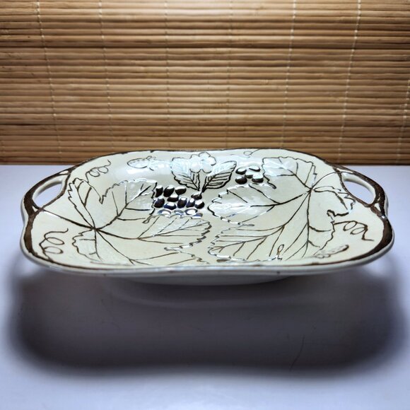 Wedgwood Etruria England Candy Dish Bowl Plate Hand Painted Gold Lustre - Picture 8 of 8